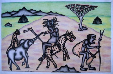  african Art - On Leopard African